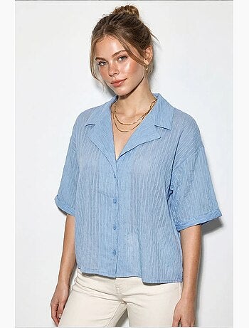 Camicia in cotone lucci