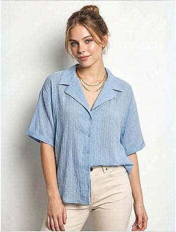 Camicia in cotone lucci