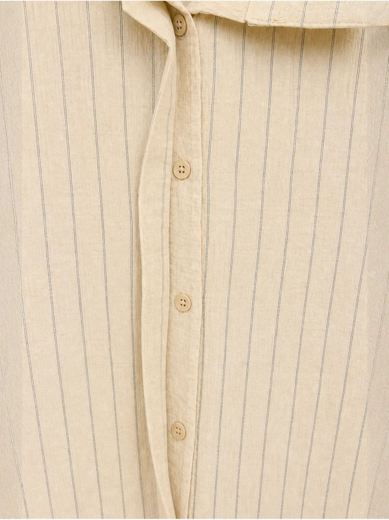 Camicia in cotone mixray Beige argilla - Kiabi