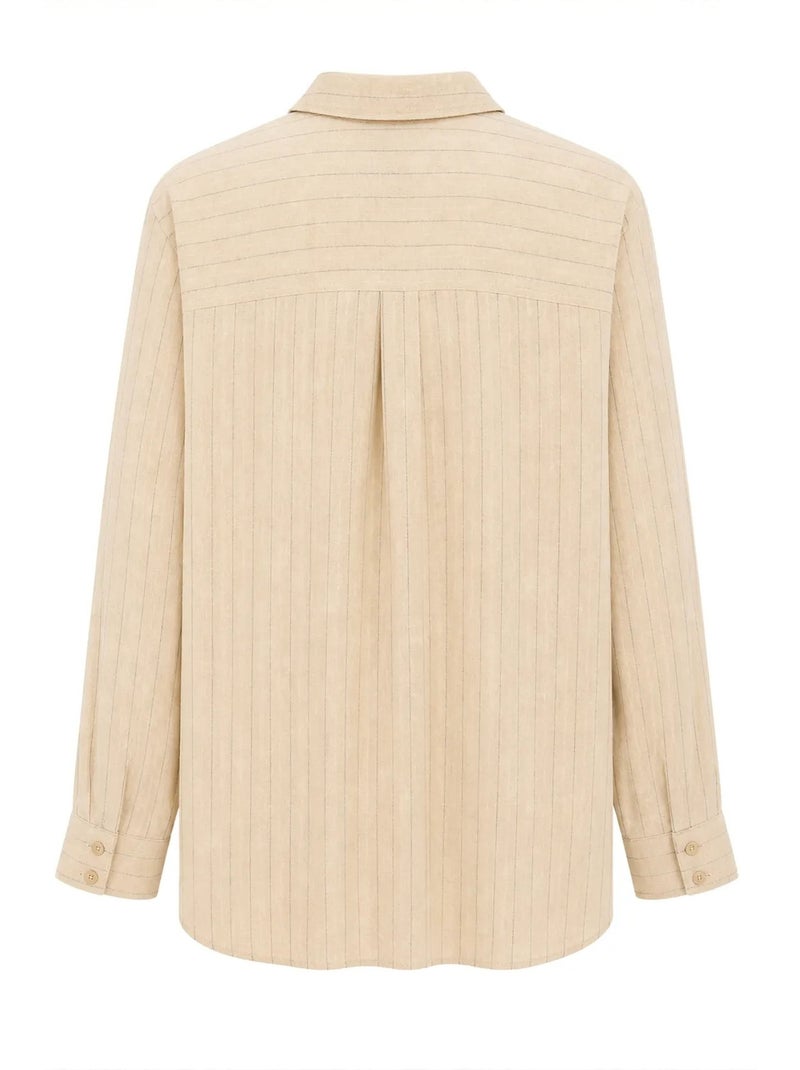 Camicia in cotone mixray Beige argilla - Kiabi
