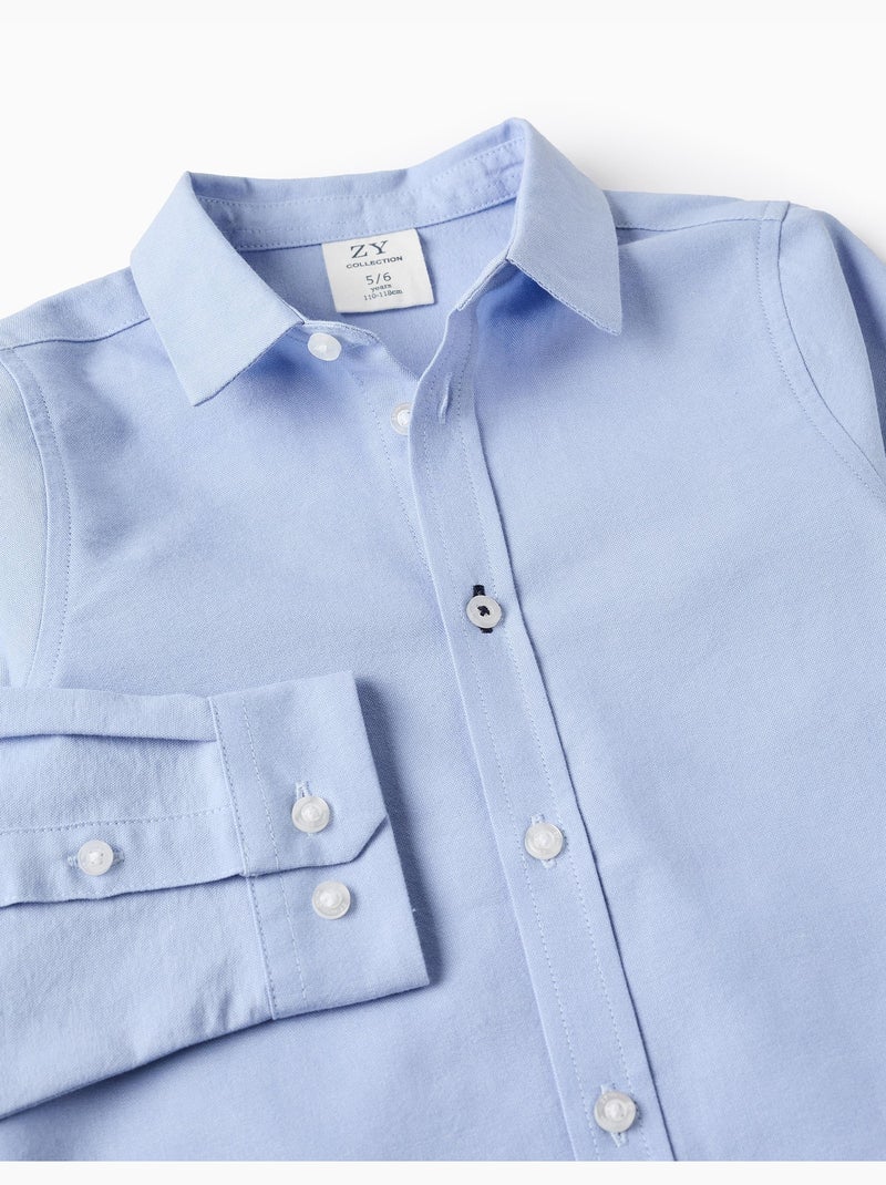 Camicia in cotone oxford Blu chiaro - Kiabi