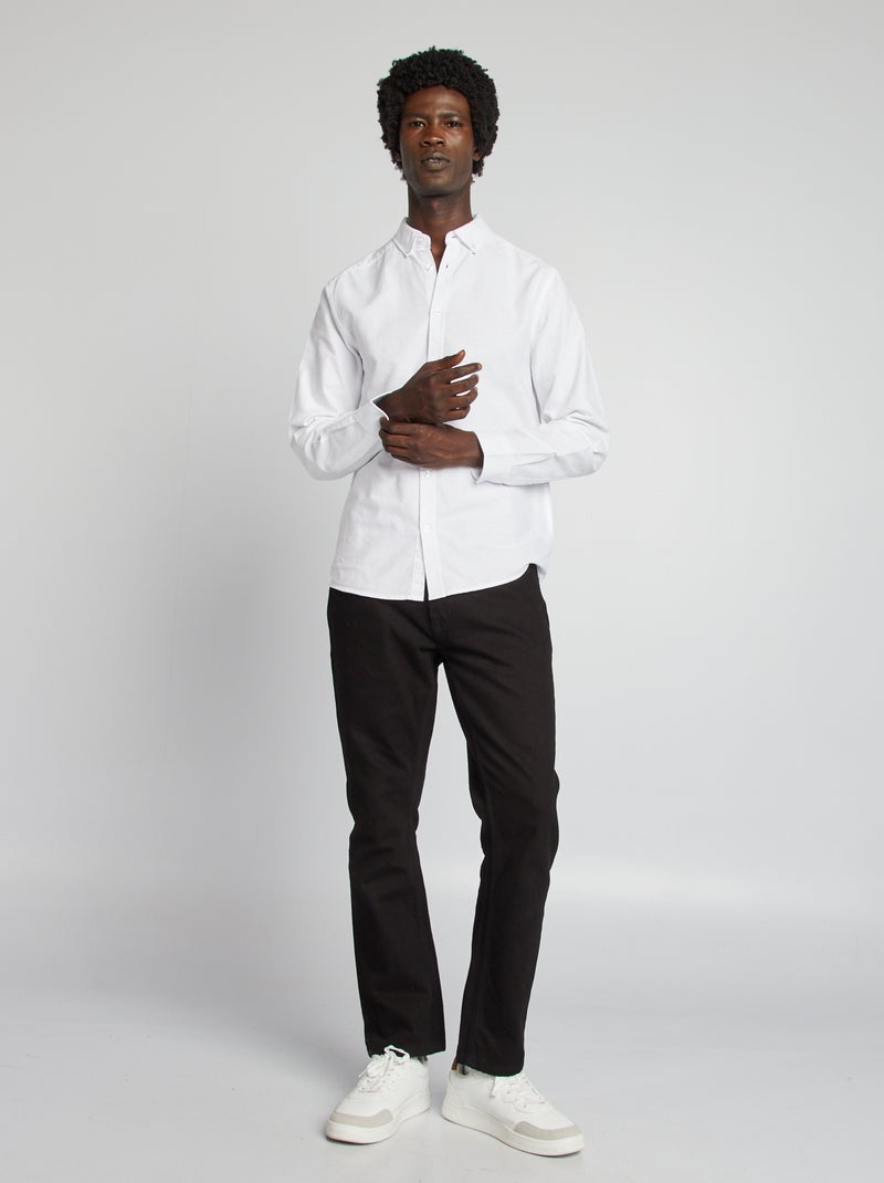 Camicia in cotone oxford regular fit bianco - Kiabi