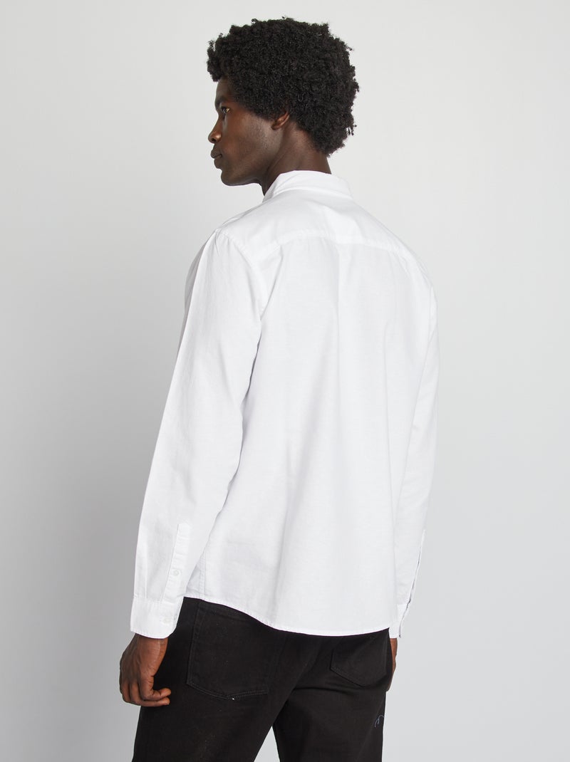 Camicia in cotone oxford regular fit bianco - Kiabi