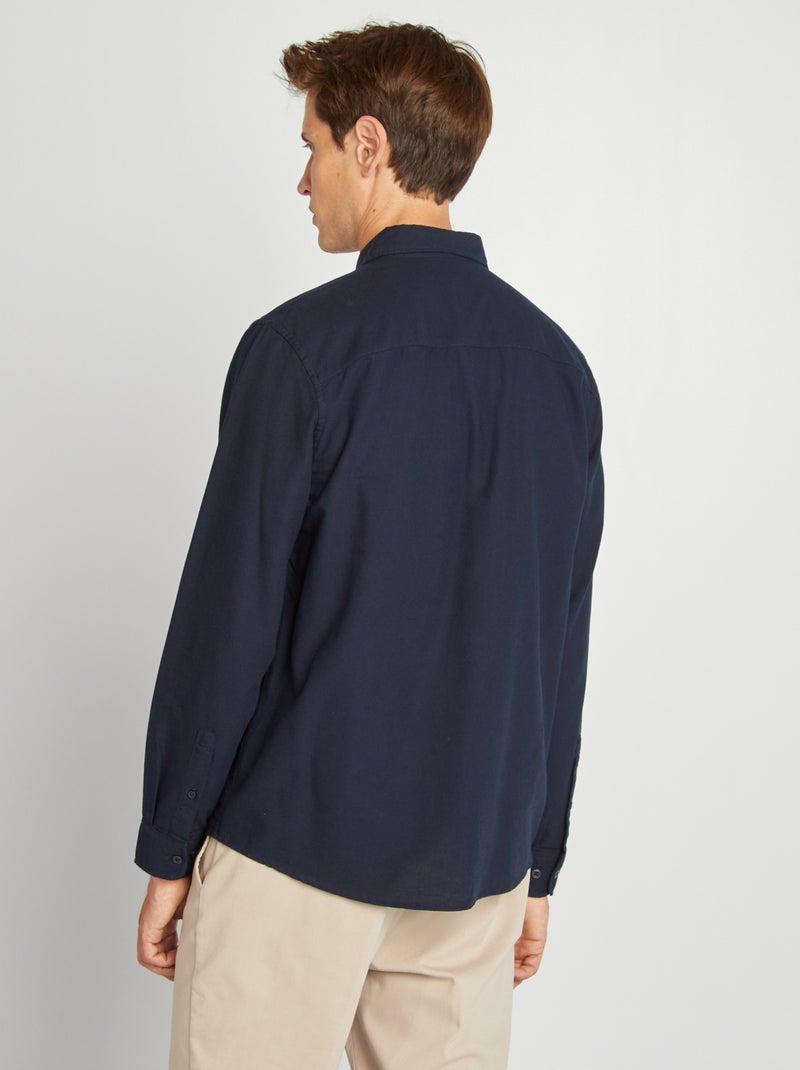 Camicia in cotone oxford regular fit BLU - Kiabi