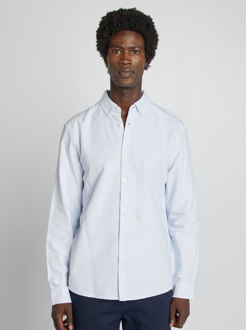 Camicia in cotone oxford regular fit BLU - Kiabi