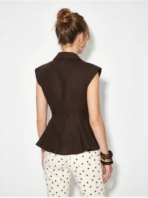 Camicia in cotone senza maniche aderente lucci - Kiabi Camicia in cotone senza maniche aderente lucci - Kiabi
