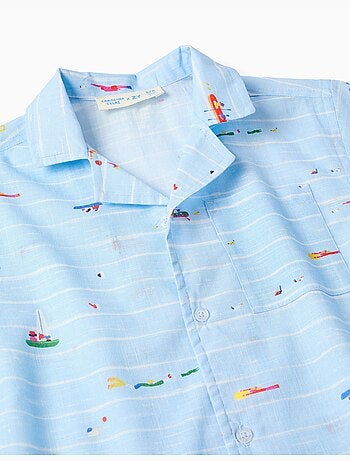Camicia in cotone stampato Carolina Celas x Zippy