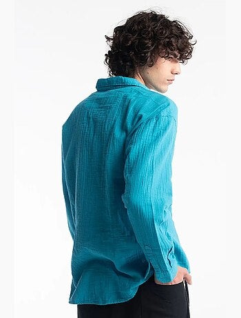 Camicia in cotone testurizzato dalla vestibilità rilassata giesto
