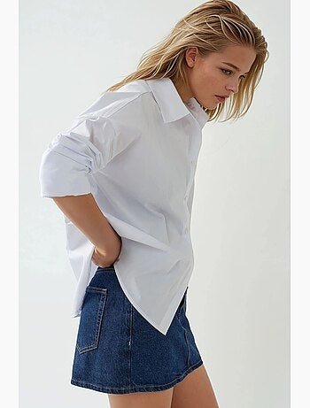 Camicia in cotone vestibilità regolare con bottoni hiccup