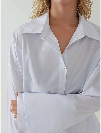 Camicia in cotone vestibilità regolare con bottoni hiccup