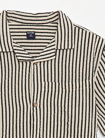 Camicia in crêpe a maniche corte