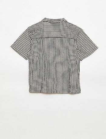 Camicia in crêpe a maniche corte