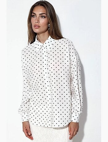 Camicia in crêpe a pois oversize bdart