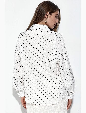 Camicia in crêpe a pois oversize bdart