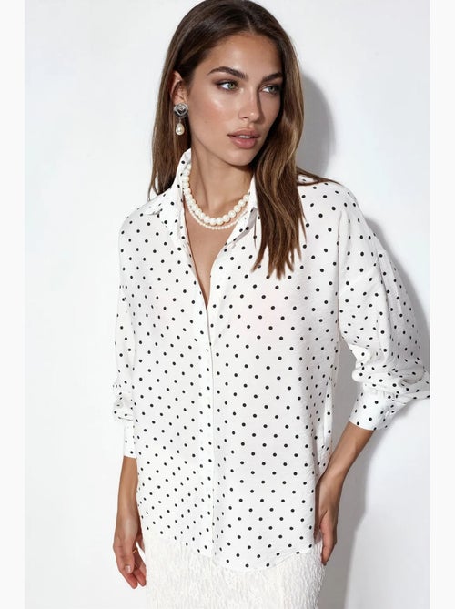 Camicia in crêpe a pois oversize bdart - Kiabi