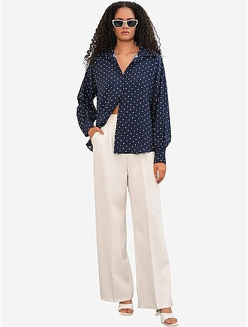 Camicia in crêpe a pois oversize bdart