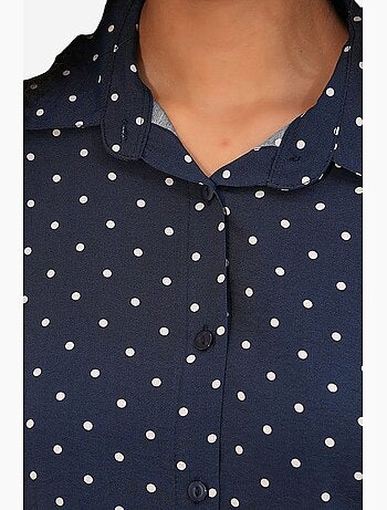 Camicia in crêpe a pois oversize bdart