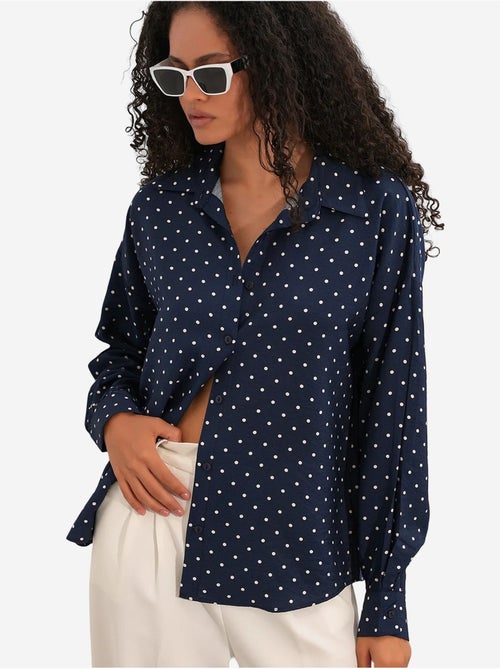 Camicia in crêpe a pois oversize bdart - Kiabi Camicia in crêpe a pois oversize bdart - Kiabi