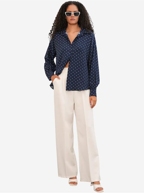 Camicia in crêpe a pois oversize bdart - Kiabi Camicia in crêpe a pois oversize bdart - Kiabi