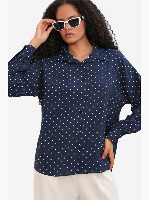 Camicia in crêpe a pois oversize bdart - Kiabi Camicia in crêpe a pois oversize bdart - Kiabi
