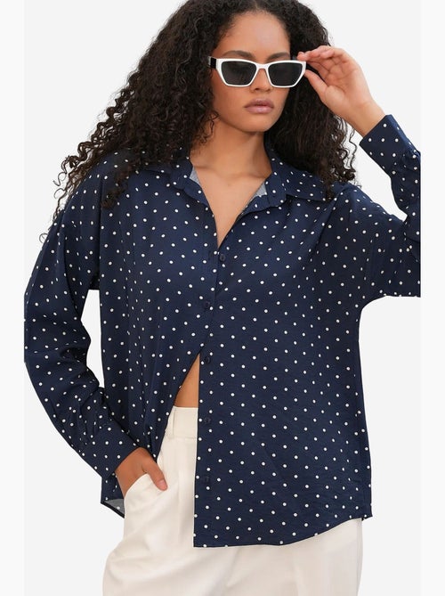 Camicia in crêpe a pois oversize bdart - Kiabi Camicia in crêpe a pois oversize bdart - Kiabi
