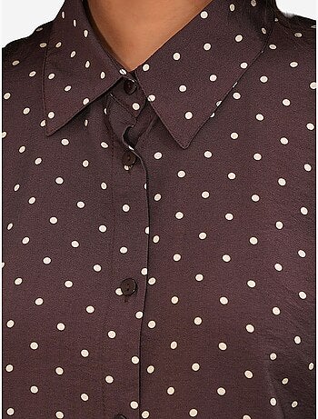 Camicia in crêpe a pois oversize bdart