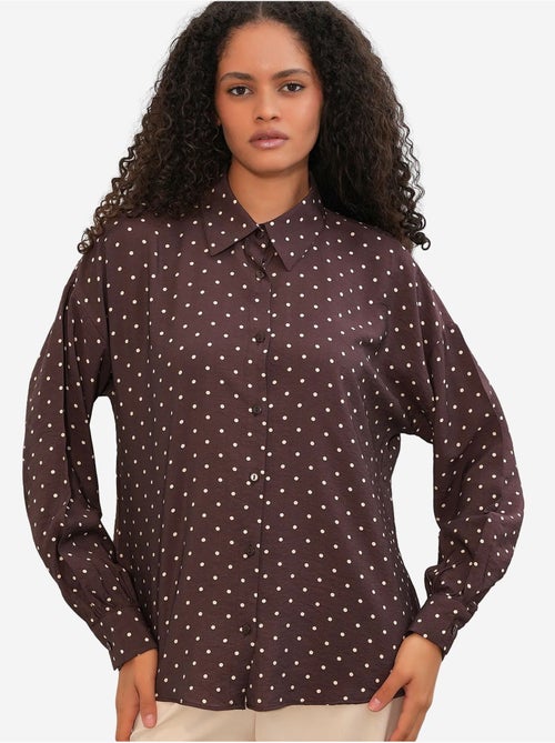 Camicia in crêpe a pois oversize bdart - Kiabi Camicia in crêpe a pois oversize bdart - Kiabi