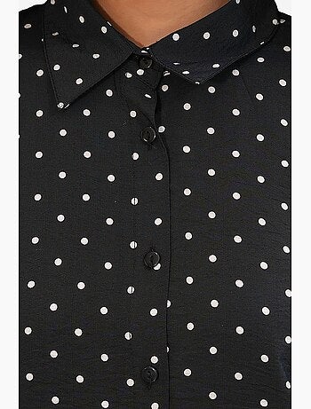 Camicia in crêpe a pois oversize bdart