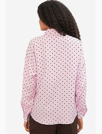 Camicia in crêpe a pois oversize bdart