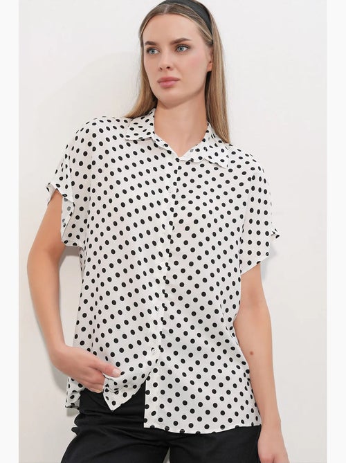 Camicia in crêpe stampata con bottoni bdart - Kiabi Camicia in crêpe stampata con bottoni bdart - Kiabi