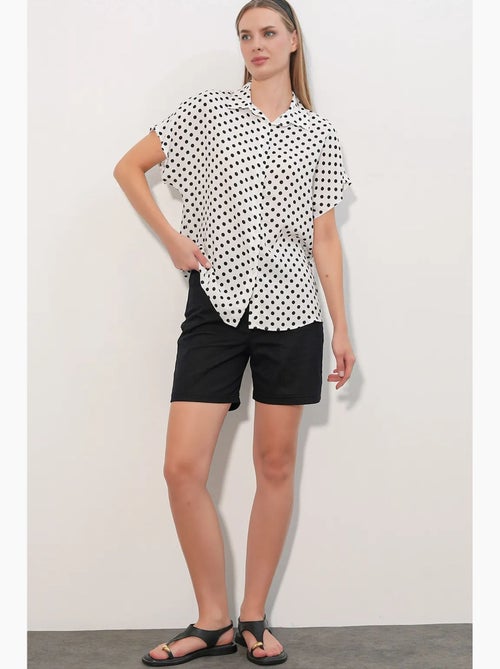 Camicia in crêpe stampata con bottoni bdart - Kiabi Camicia in crêpe stampata con bottoni bdart - Kiabi