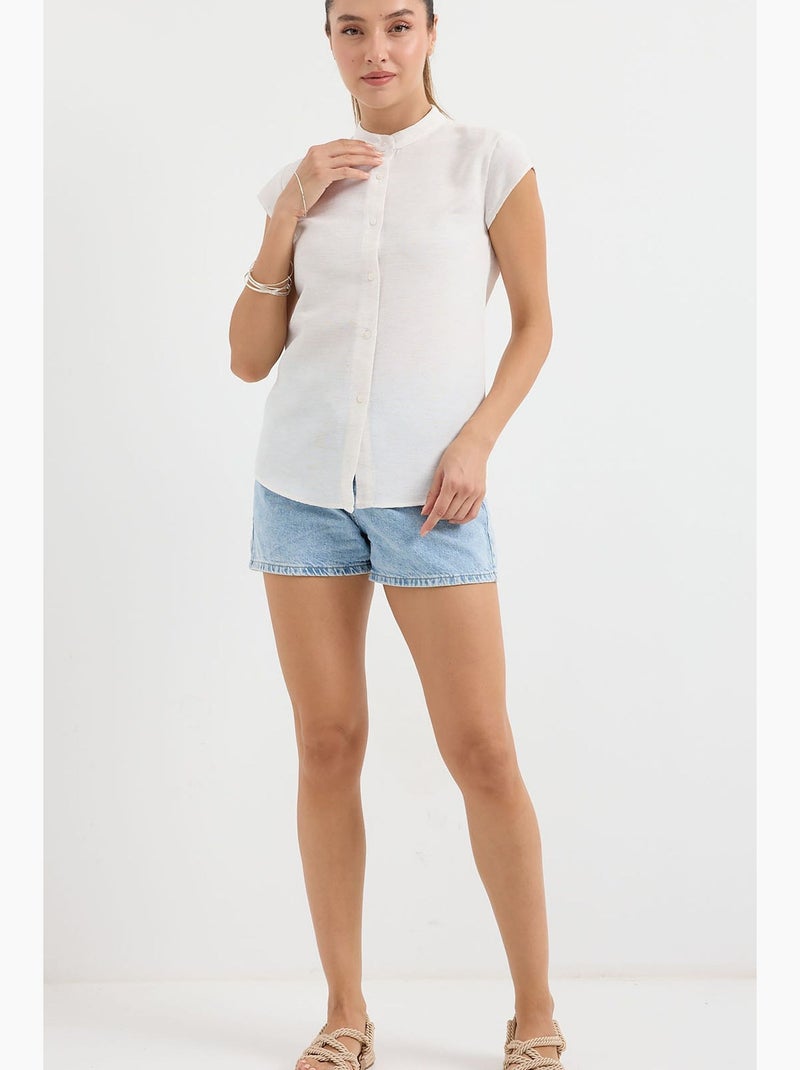 Camicia in crêpe stampata con bottoni bdart Bianco sporco - Kiabi