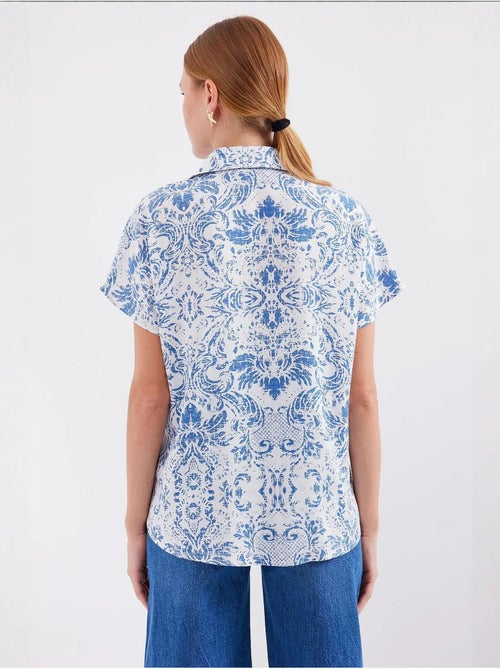 Camicia in crêpe stampata con bottoni bdart - Kiabi Camicia in crêpe stampata con bottoni bdart - Kiabi