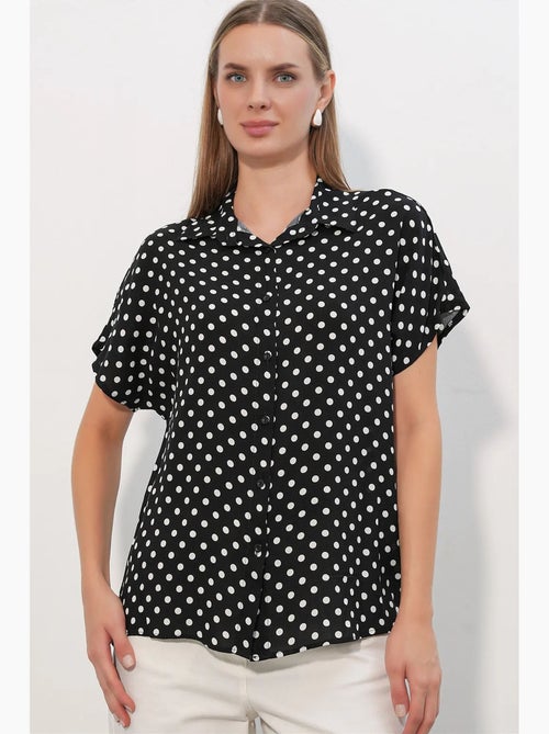 Camicia in crêpe stampata con bottoni bdart - Kiabi