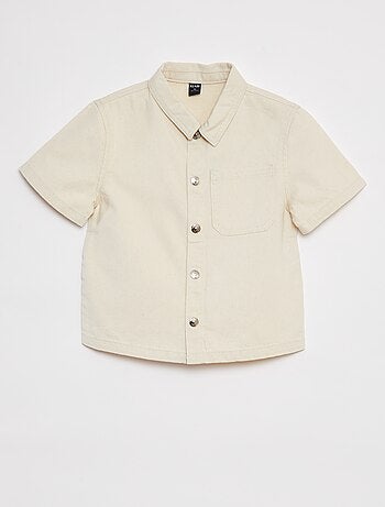 Camicia in denim a maniche corte