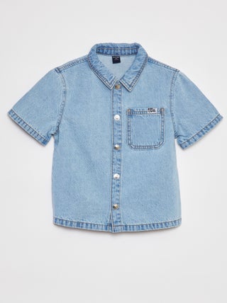 Camicia in denim a maniche corte
