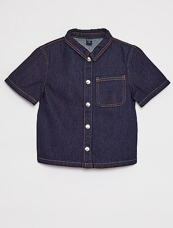 Camicia in denim a maniche corte