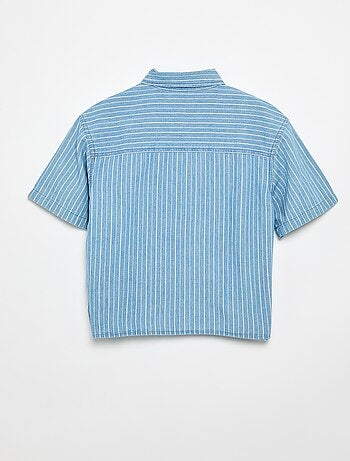 Camicia in denim a maniche corte