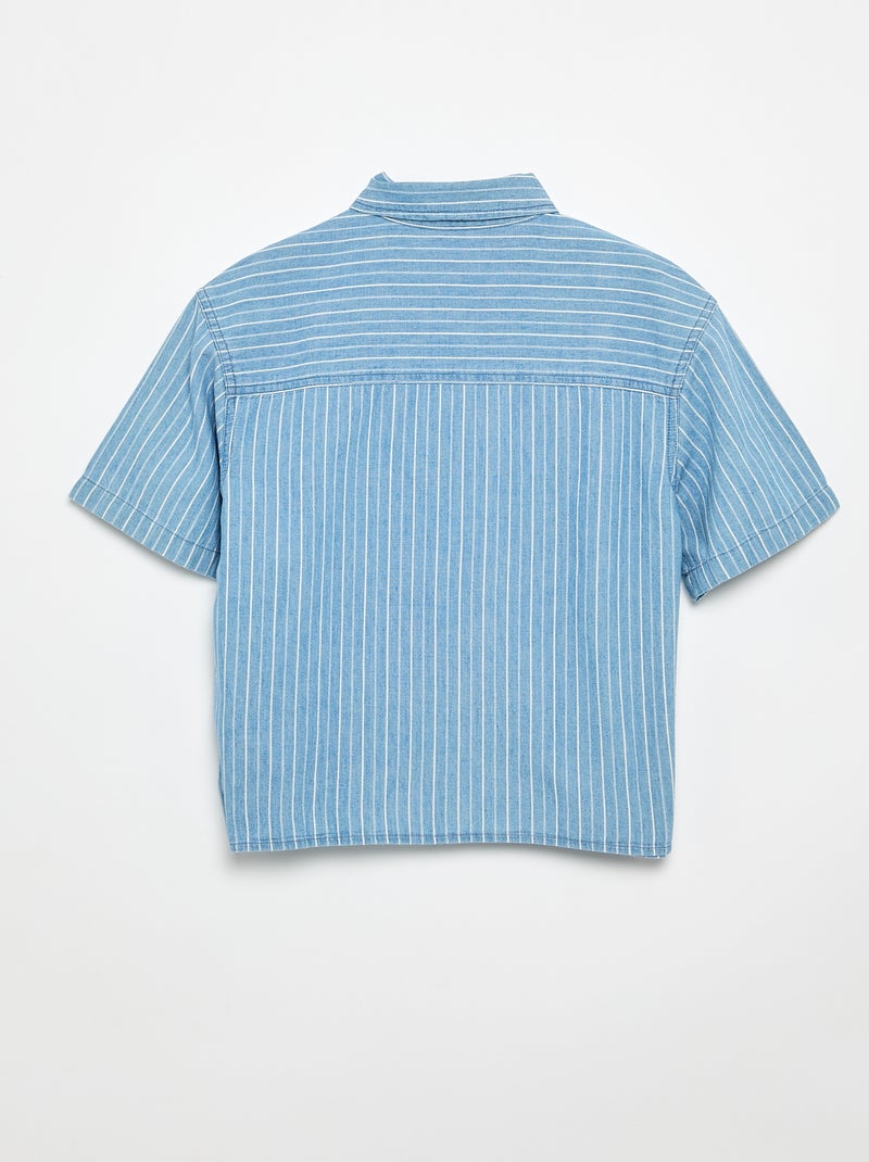 Camicia in denim a maniche corte Blu - Kiabi