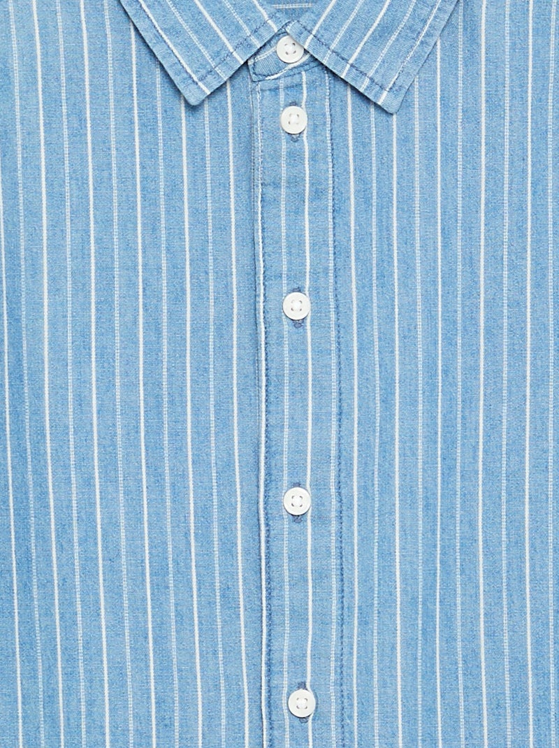Camicia in denim a maniche corte Blu - Kiabi
