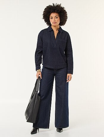 Camicia in denim a maniche lunghe