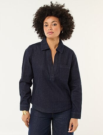 Camicia in denim a maniche lunghe