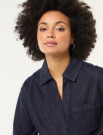 Camicia in denim a maniche lunghe