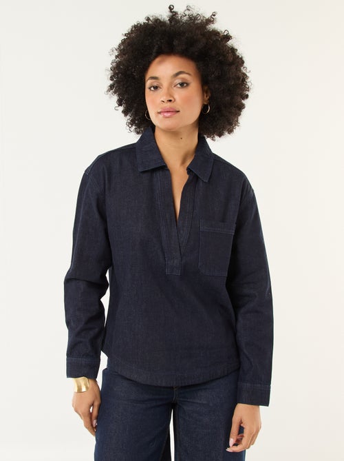 Camicia in denim a maniche lunghe - Kiabi