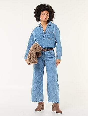 Camicia in denim a maniche lunghe