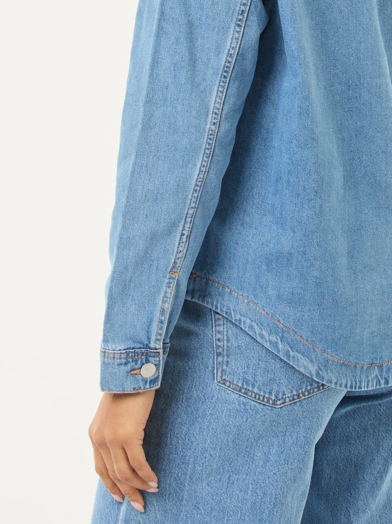 Camicia in denim a maniche lunghe Blu - Kiabi