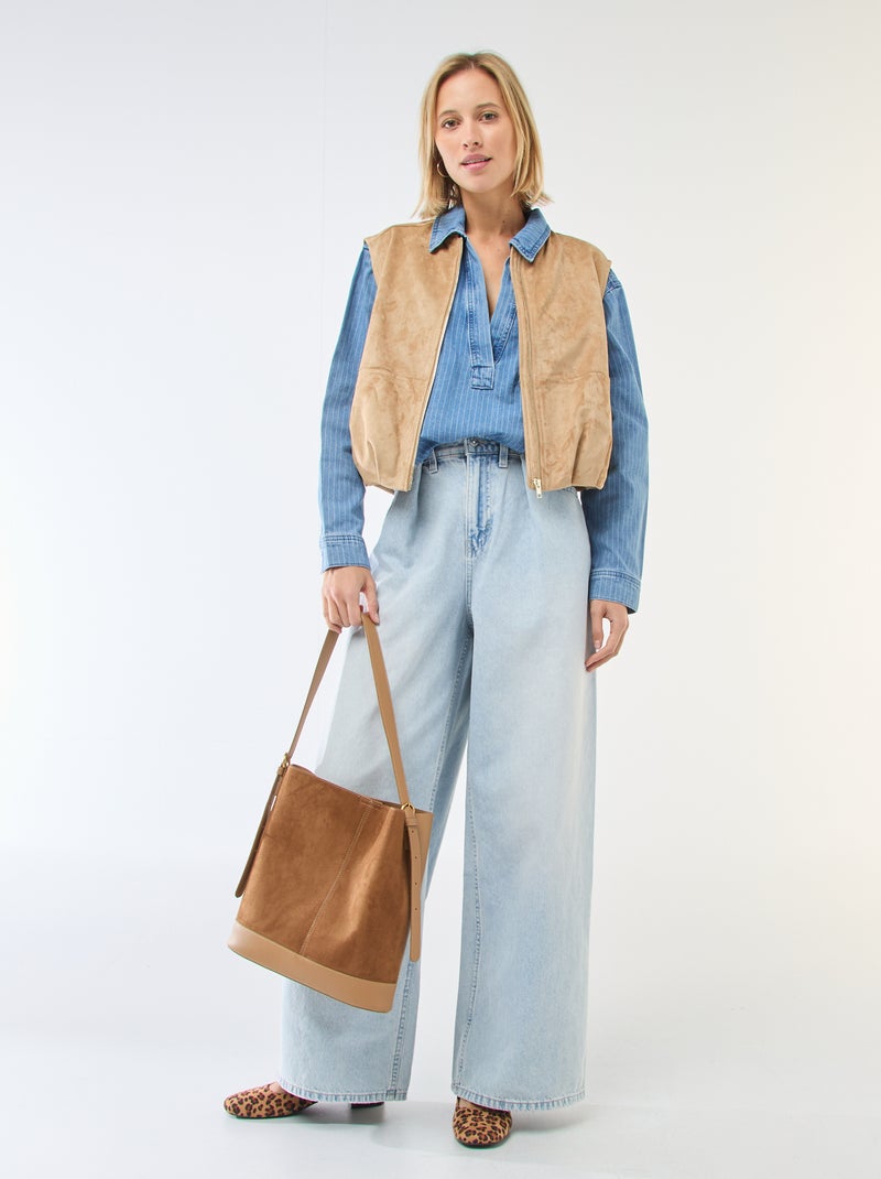 Camicia in denim a maniche lunghe Blu - Kiabi