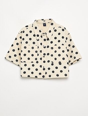 Camicia in denim a pois