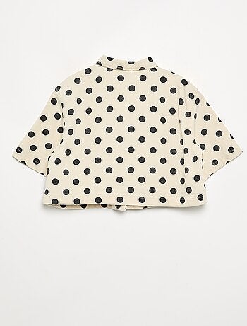 Camicia in denim a pois