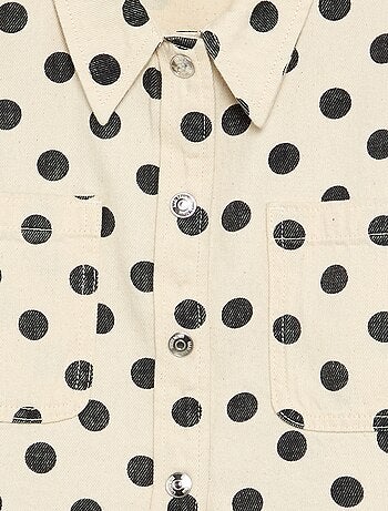 Camicia in denim a pois